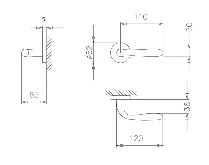 Maner usa crom satinat, 294 5S, Tupai