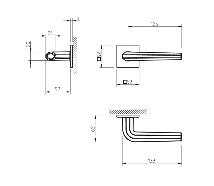 Maner usa auriu lucios, 4160 5SQ, Tupai