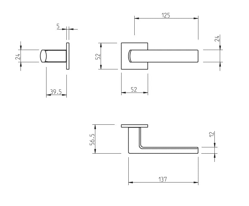 Maner usa auriu lucios, 4161 5SQ, Tupai
