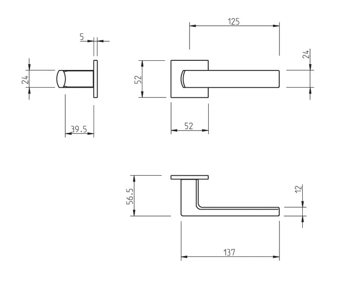 Maner usa auriu lucios, 4161 5SQ, Tupai