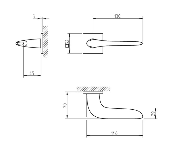 Maner usa auriu lucios, 4163 5SQ Tupai