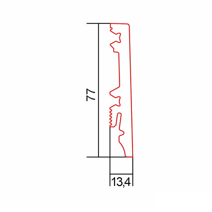 Plintă PVC S80 albă (RAL 9003),Barlinek
