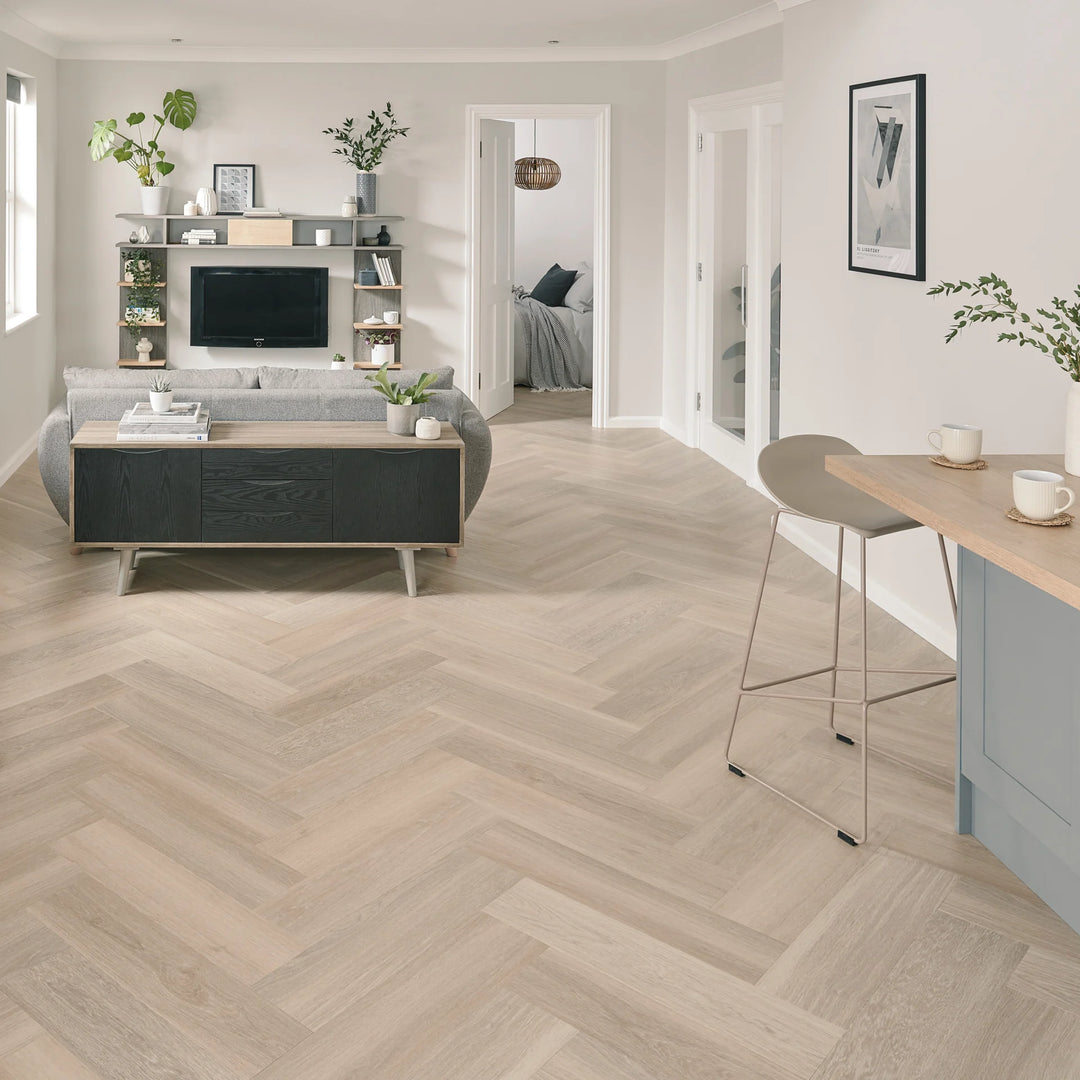 Parchet LVT 6.5mm,Van Gogh Rigid Core,Neutral Brushed Oak,Designflooring
