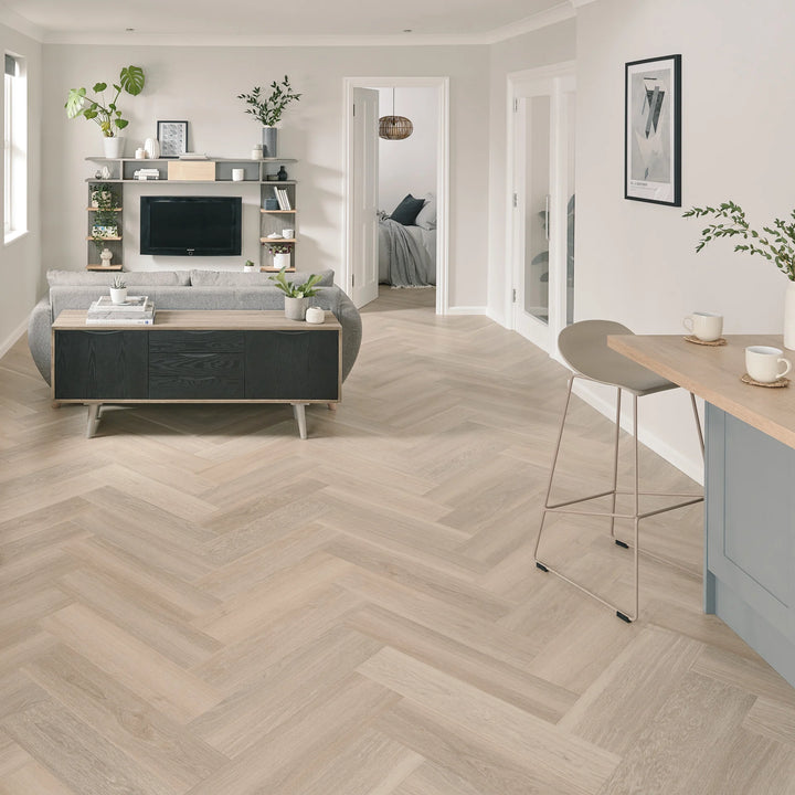 Parchet LVT 6.5mm,Van Gogh Rigid Core,Neutral Brushed Oak,Designflooring