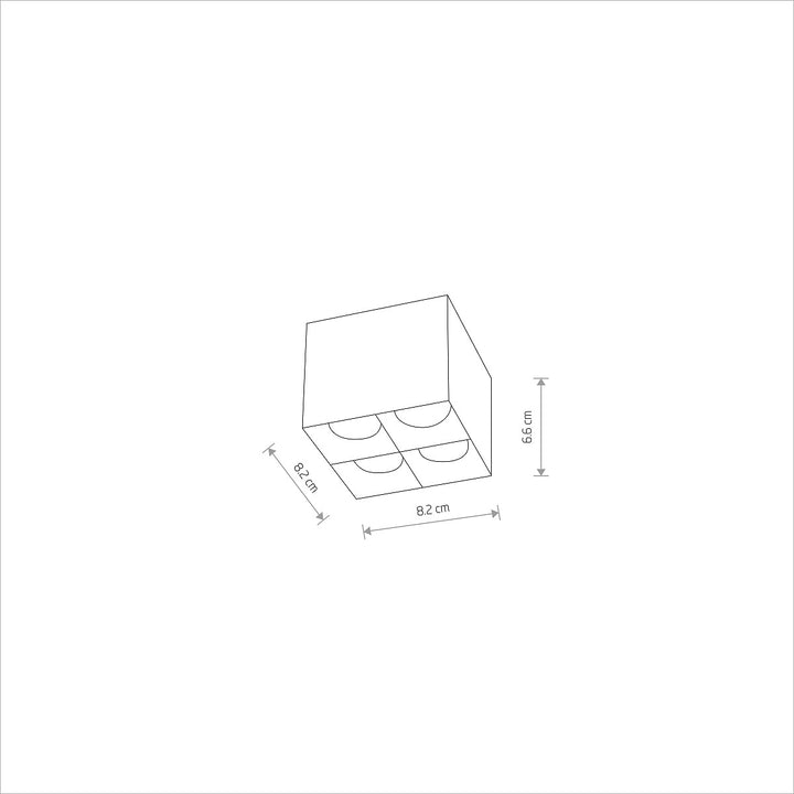 Corp de iluminat pătrat Midi Led 16w 3000k 10054, Nowodvorski