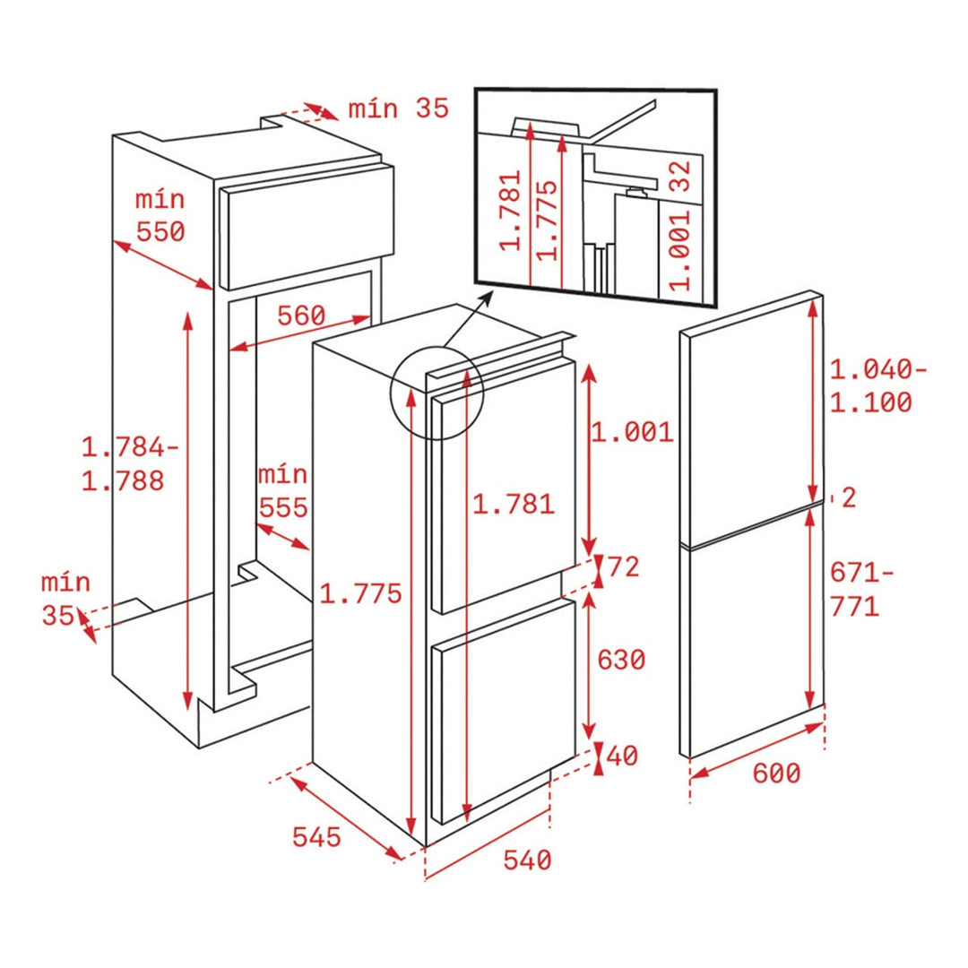 Combina Frigorifica Incorporabila Teka CI3 350 NF EU - Imagine 2