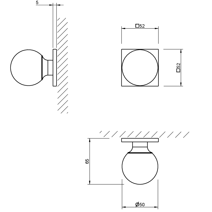 Maner usa crom satinat, 683 5SQ, Tupai