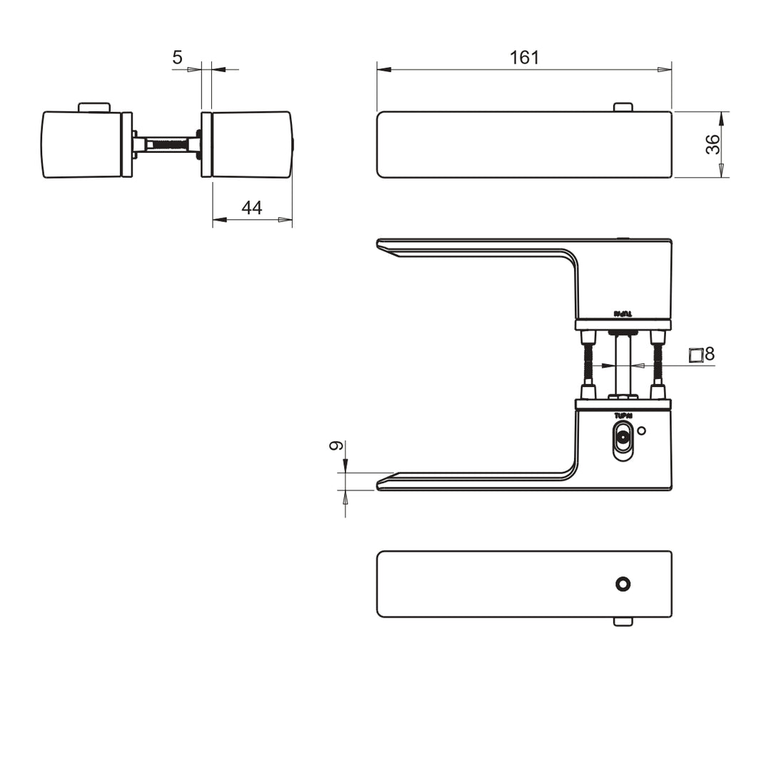 Maner usa crom satinat, 4084 5REP, Tupai