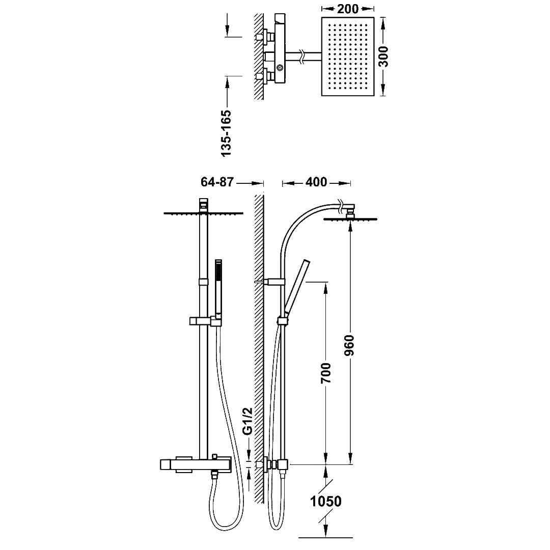 Coloana De Dus Crom Cuadro Tres 00719102