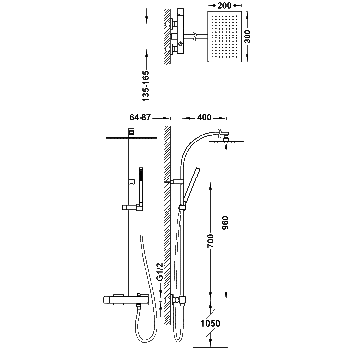 Coloana De Dus Crom Cuadro Tres 00719102