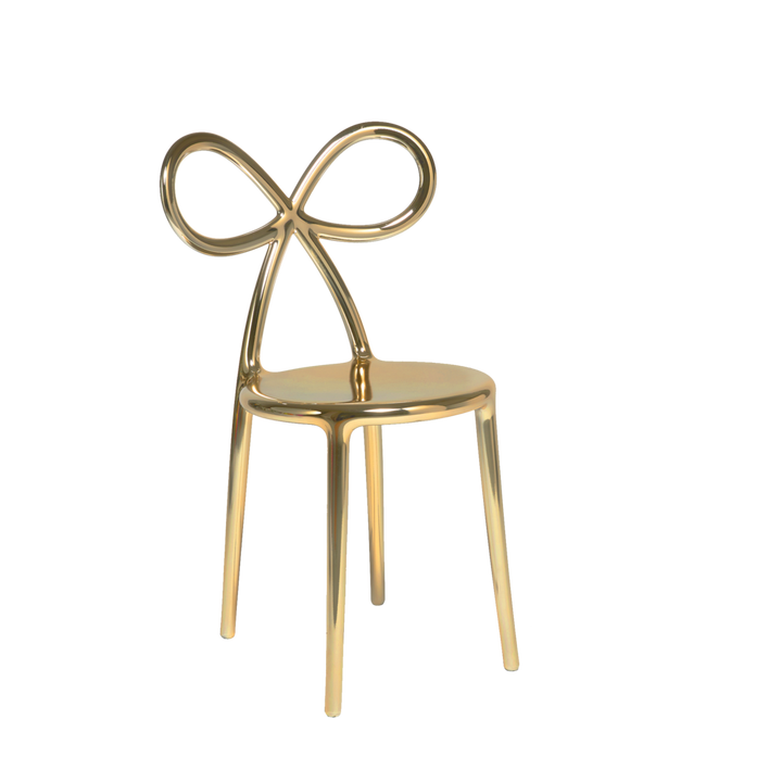 Scaun Ribbon Metal Finish Gold, Qeeboo