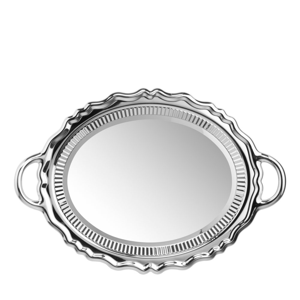 Oglindă multifuncțională Plateau Miroir Metal Finish Silver, Qeeboo