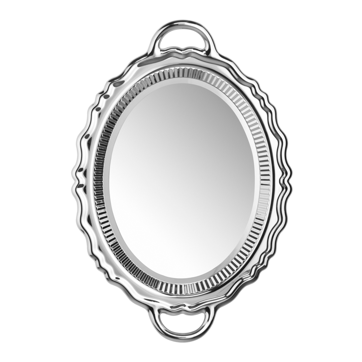 Oglindă multifuncțională Plateau Miroir Metal Finish Silver, Qeeboo