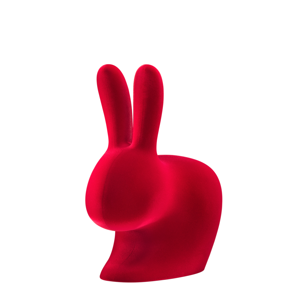 Scaun Rabbit Chair Velvet Finish Red, Qeeboo
