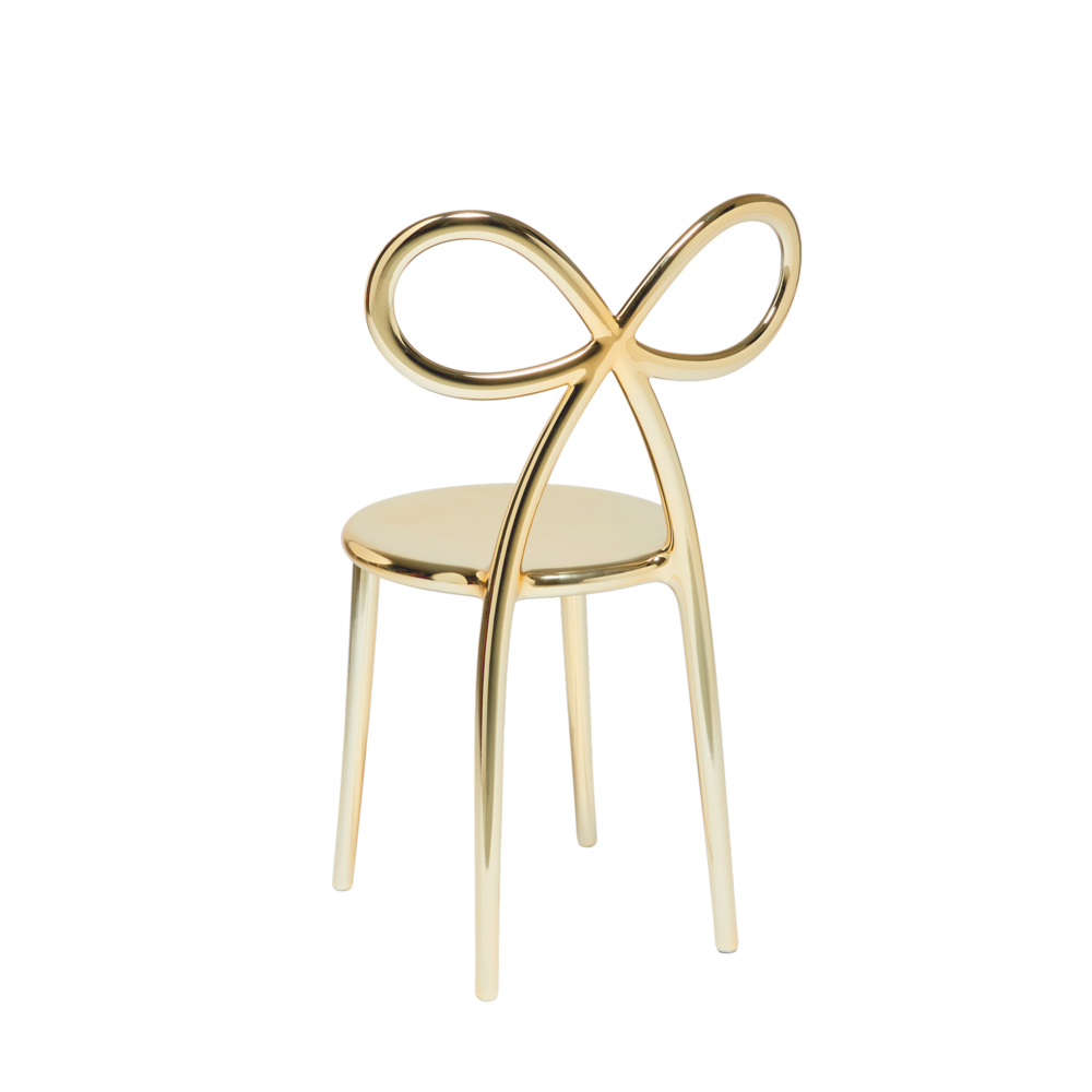 Scaun Ribbon Metal Finish Gold, Qeeboo