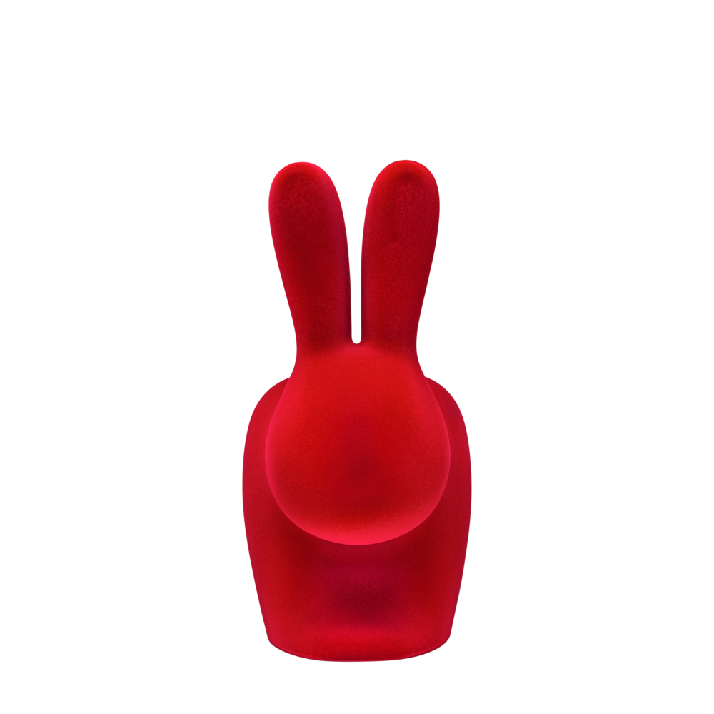 Scaun Rabbit Chair Velvet Finish Red, Qeeboo