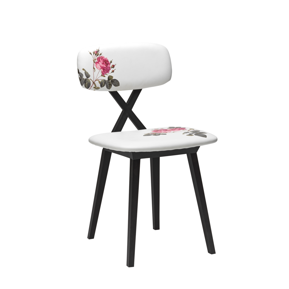 Set 2 scaune X Chair with Flower Cushion, Qeeboo