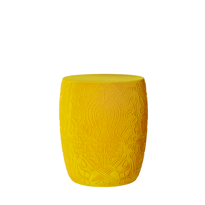 Scaun multifuncțional Mexico Velvet Finish Dark Gold, Qeeboo