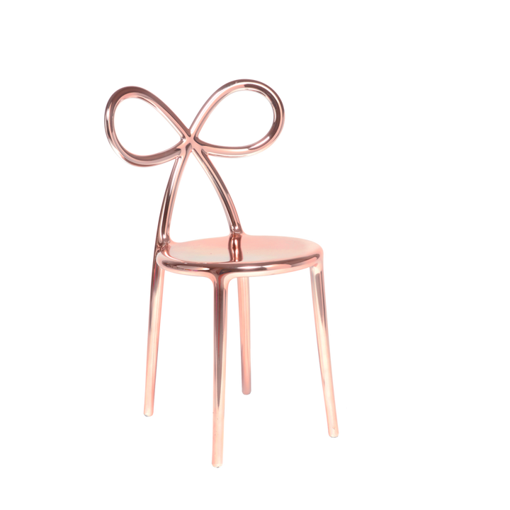 Scaun Ribbon Metal Finish Pink Gold, Qeeboo