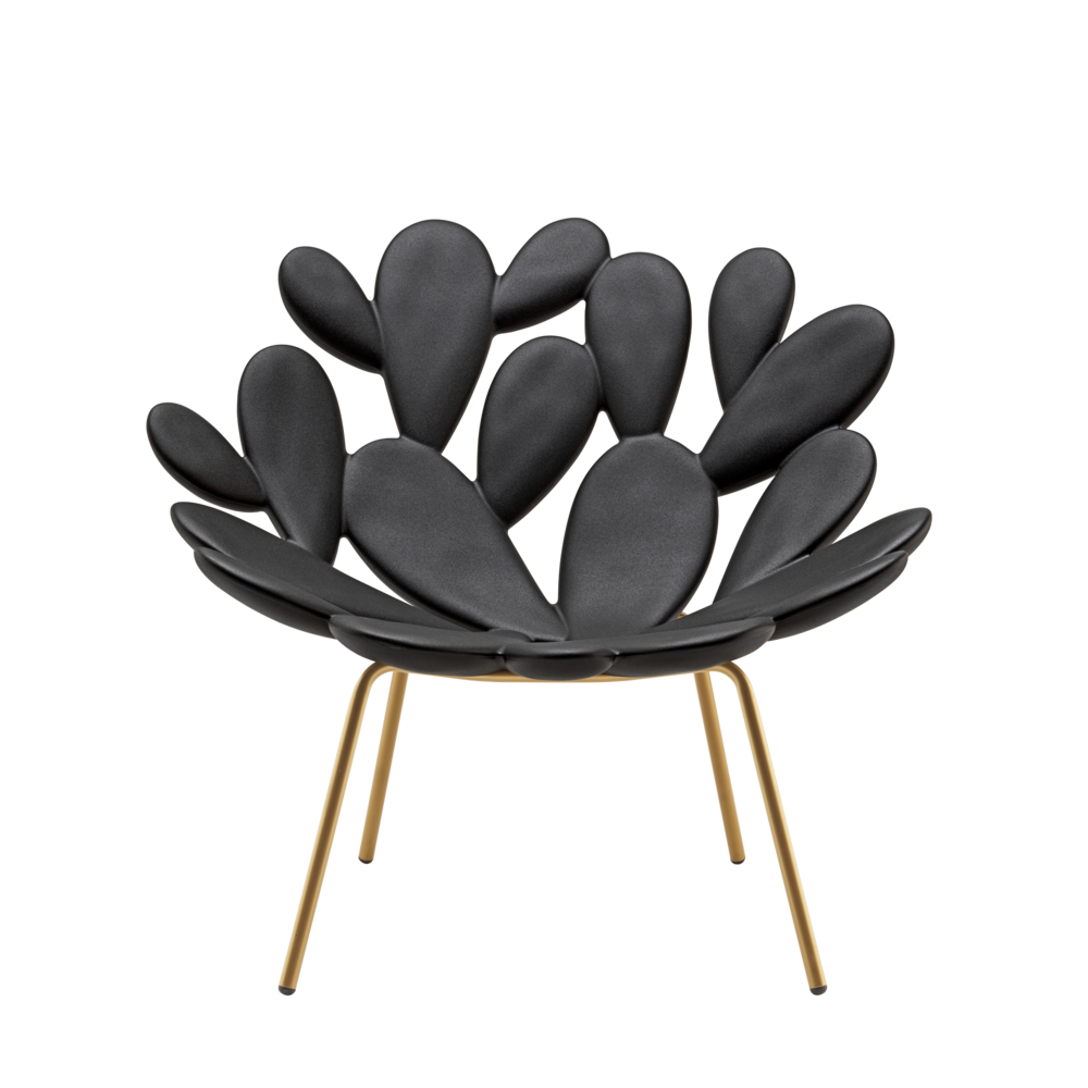 Scaun lounge Filicudi Black - Brass, Qeeboo