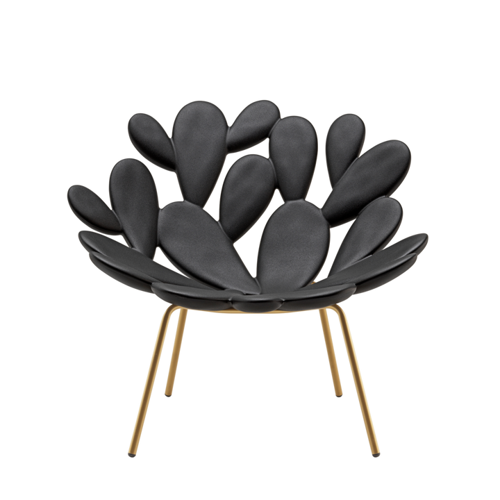 Scaun lounge Filicudi Black - Brass, Qeeboo