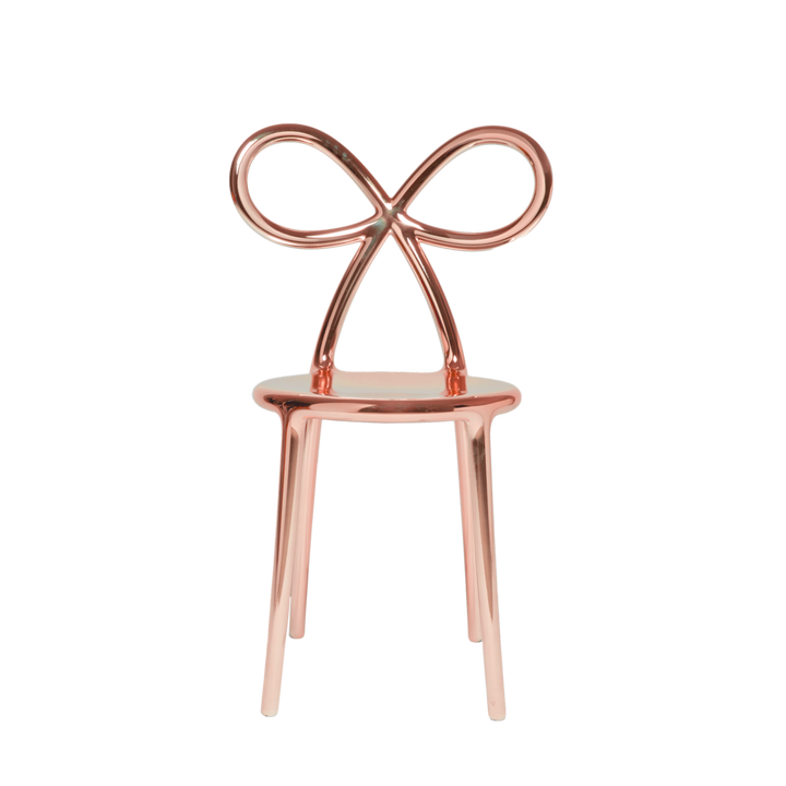 Scaun Ribbon Metal Finish Pink Gold, Qeeboo