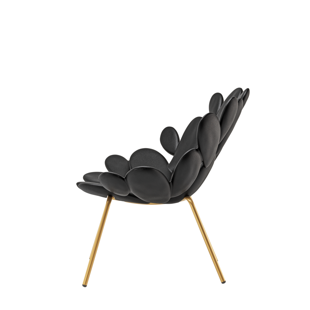 Scaun lounge Filicudi Black - Brass, Qeeboo