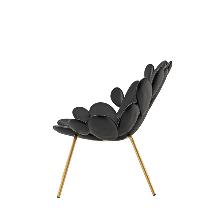 Scaun lounge Filicudi Black - Brass, Qeeboo