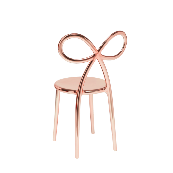 Scaun Ribbon Metal Finish Pink Gold, Qeeboo