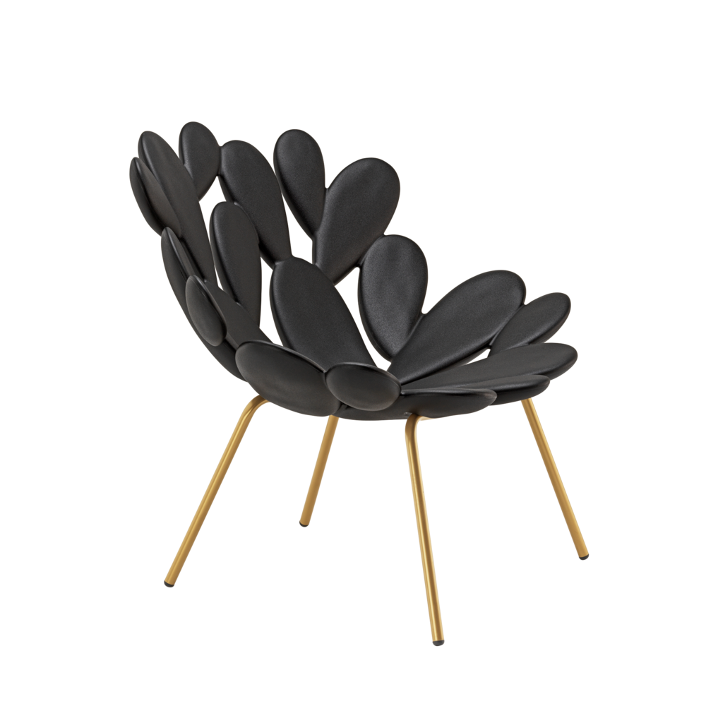 Scaun lounge Filicudi Black - Brass, Qeeboo
