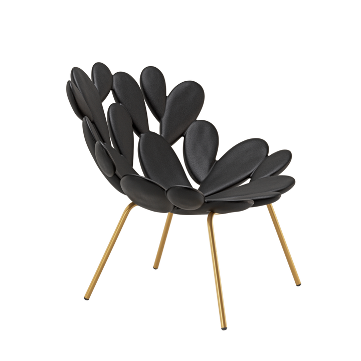 Scaun lounge Filicudi Black - Brass, Qeeboo