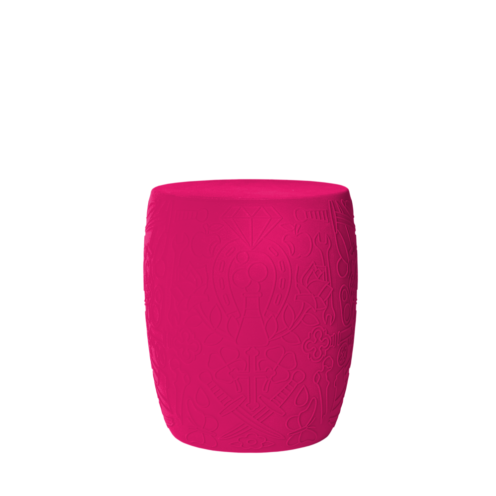 Scaun multifuncțional Mexico Velvet Finish Fuxia, Qeeboo