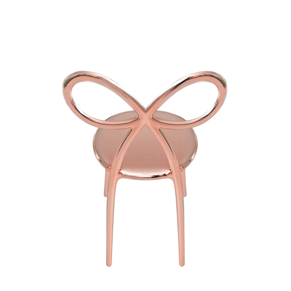 Set 2 scaune Ribbon Metal Finish Pink Gold, Qeeboo
