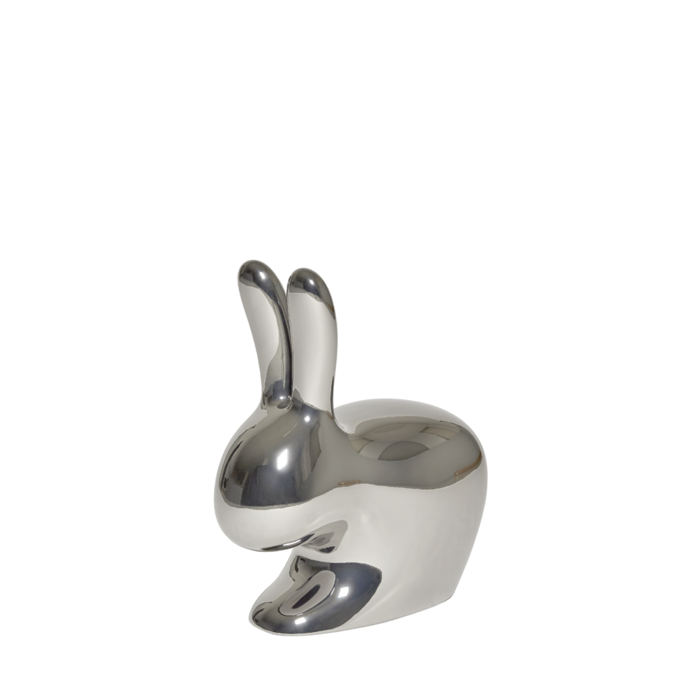 Scaun Rabbit Chair Baby Metal Finish Silver, Qeeboo