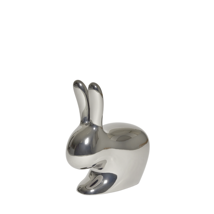 Scaun Rabbit Chair Baby Metal Finish Silver, Qeeboo