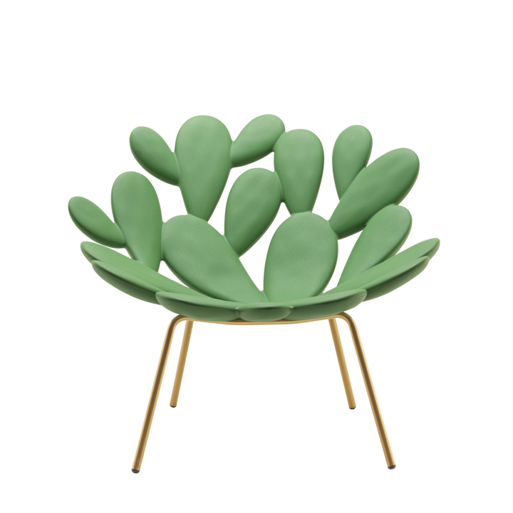 Scaun lounge Filicudi Balsam Green - Brass, Qeeboo