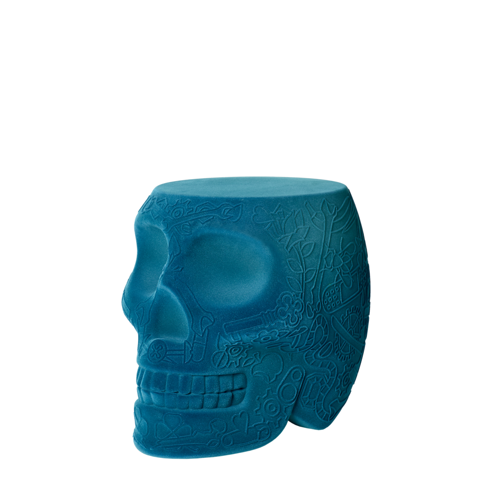 Scaun multifuncțional Mexico Velvet Finish Light Blue, Qeeboo