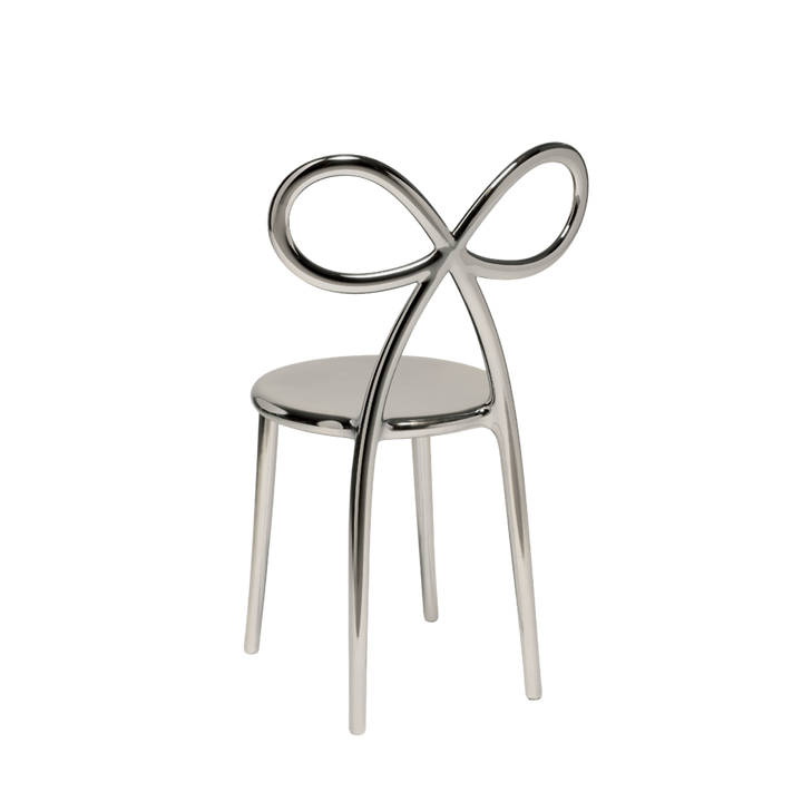 Set 2 scaune Ribbon Metal Finish Silver, Qeeboo