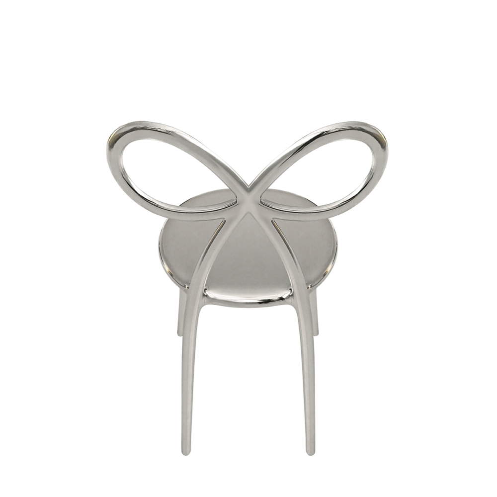 Set 2 scaune Ribbon Metal Finish Silver, Qeeboo
