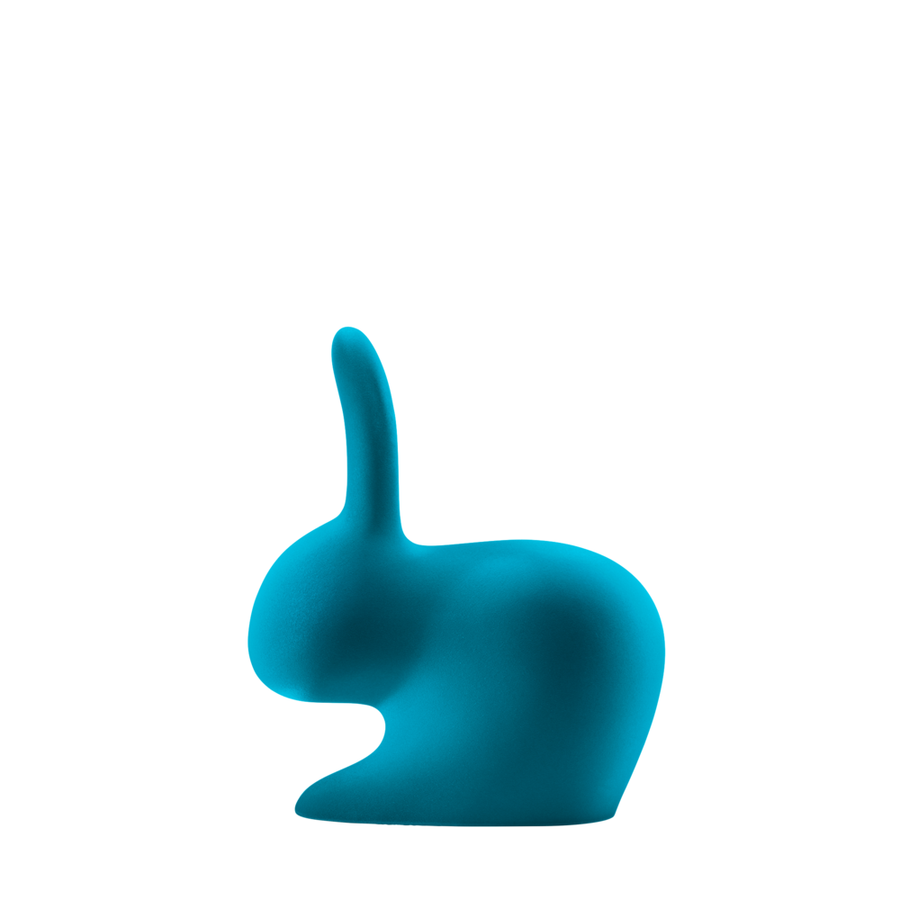 Scaun Rabbit Chair Baby Velvet Finish Turquoise, Qeeboo
