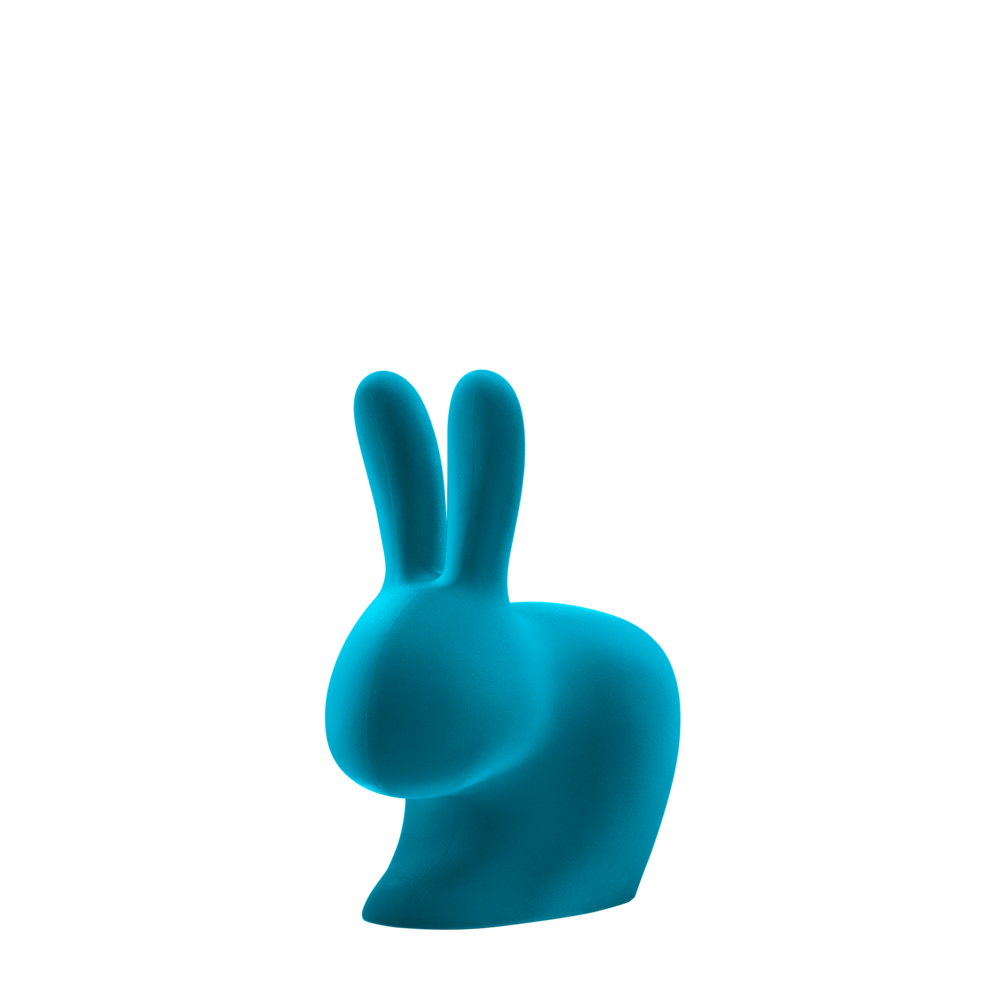 Scaun Rabbit Chair Baby Velvet Finish Turquoise, Qeeboo