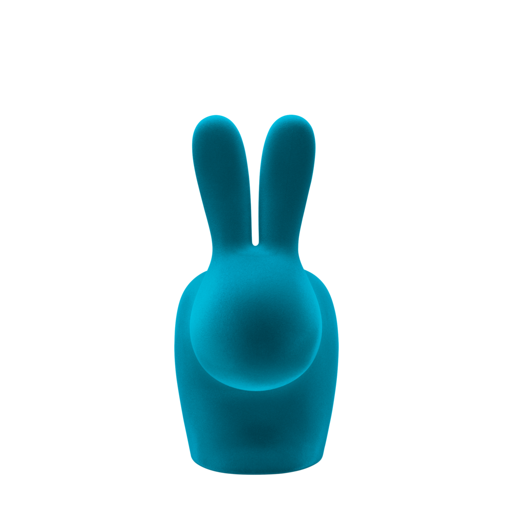 Scaun Rabbit Chair Velvet Finish Turquoise, Qeeboo