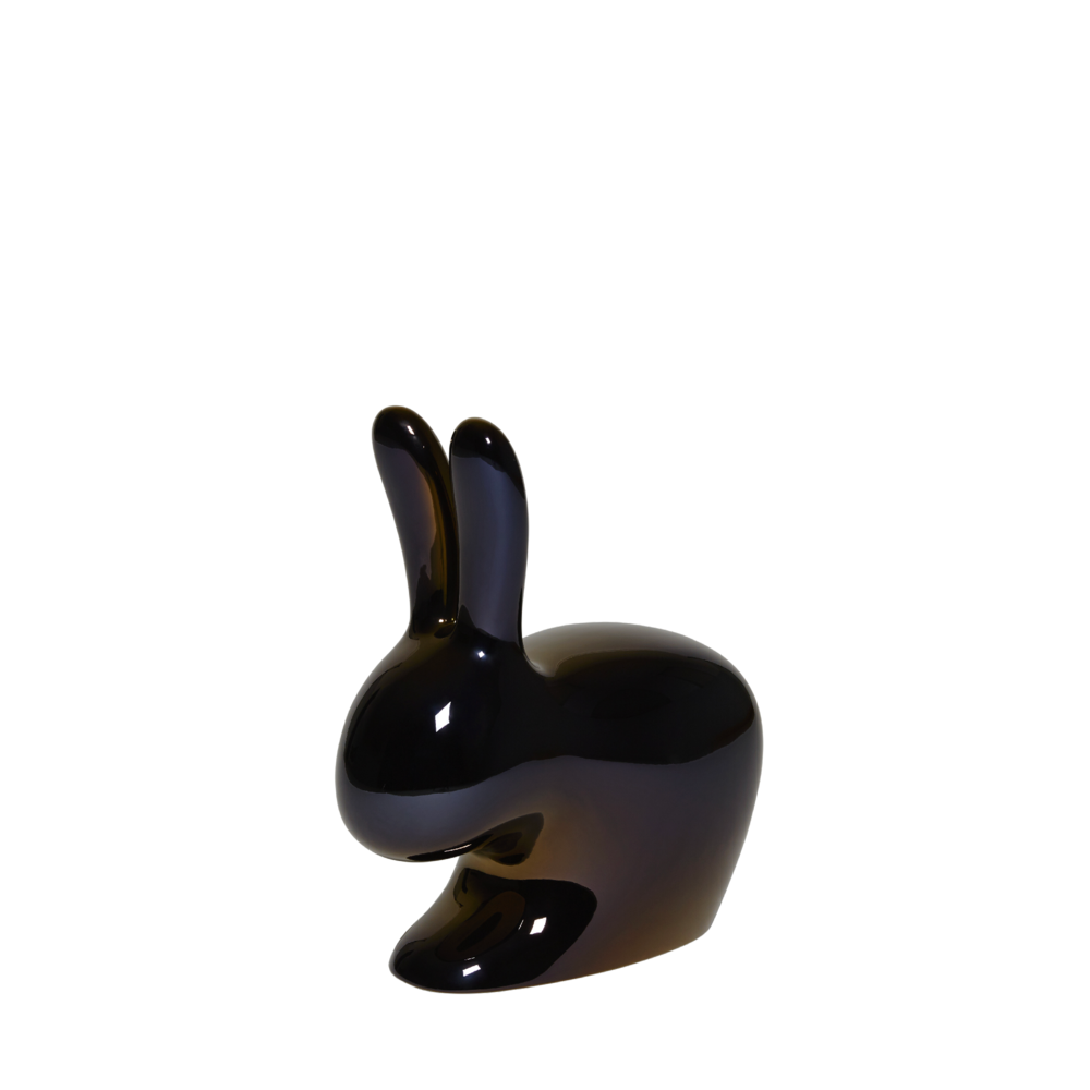 Scaun Rabbit Chair Baby Metal Finish Black, Qeeboo