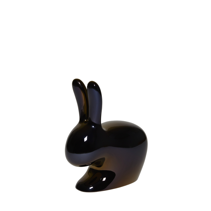 Scaun Rabbit Chair Baby Metal Finish Black, Qeeboo