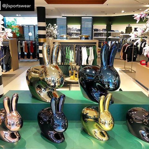 Scaun Rabbit Chair Baby Metal Finish Black, Qeeboo