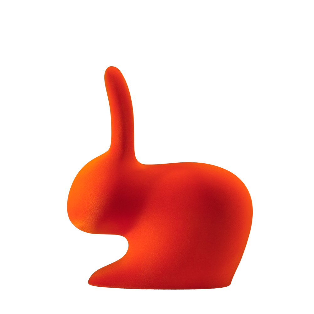 Scaun Rabbit Chair Velvet Finish Orange, Qeeboo