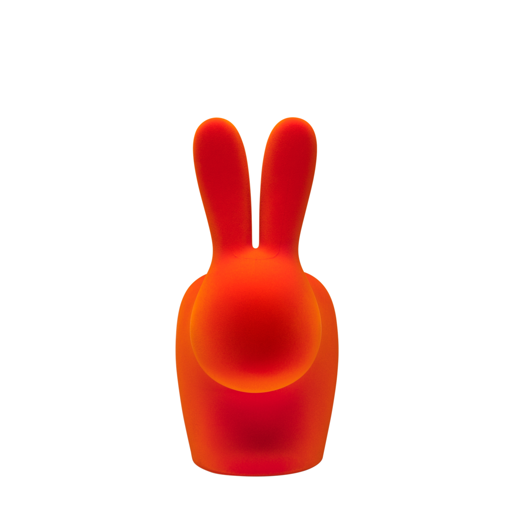 Scaun Rabbit Chair Velvet Finish Orange, Qeeboo