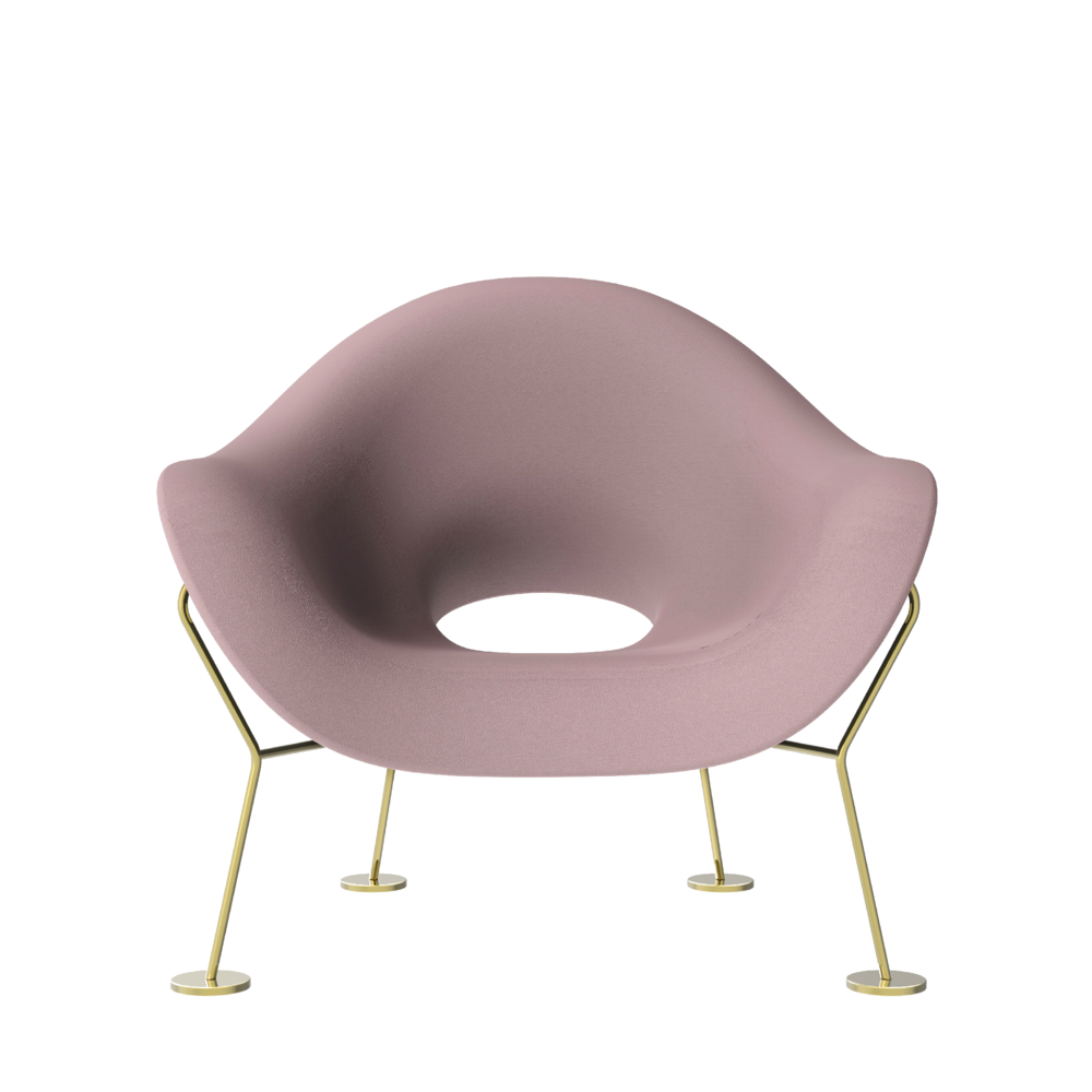 Fotoliu Pupa Armchair Brass Base Indoor Pink, Qeeboo