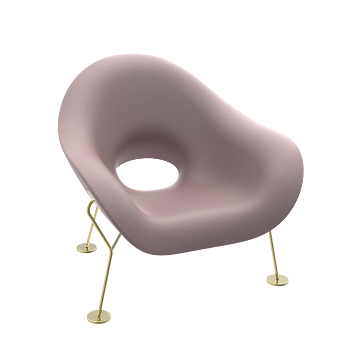 Fotoliu Pupa Armchair Brass Base Indoor Pink, Qeeboo