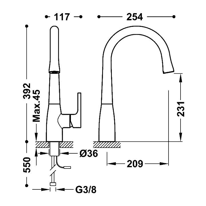 Baterie Lavoar Crom Electronic Kitchen Taps Tres 09244501AC